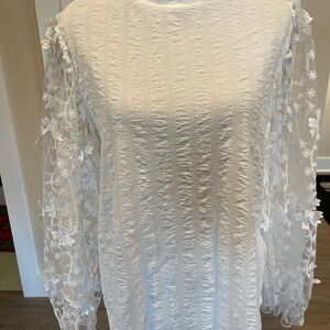 Alice Blue Ivory Floral Lace Blouse